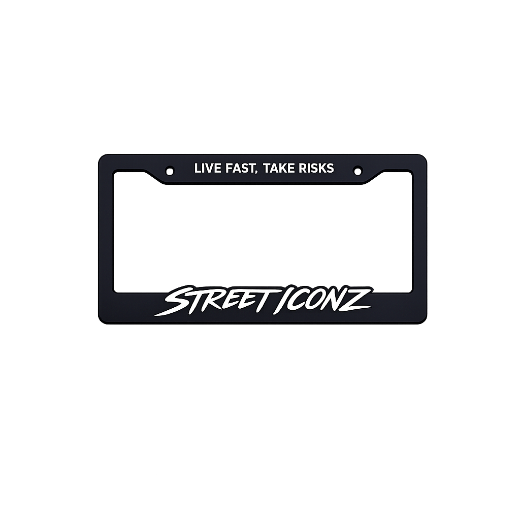 “Live Fast Take Risks” Street Iconz Plate Cover