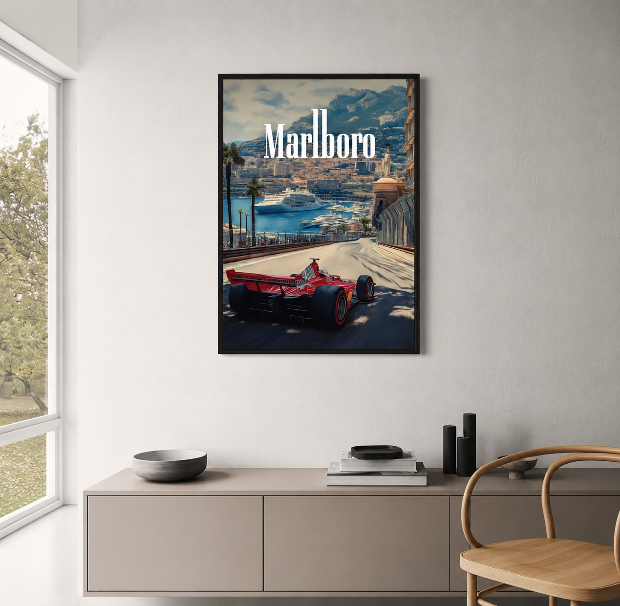 Vintage Monaco F1 | Michael Schumacher F2004 | Racing Poster