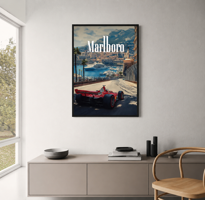 Vintage Monaco F1 | Michael Schumacher F2004 | Racing Poster