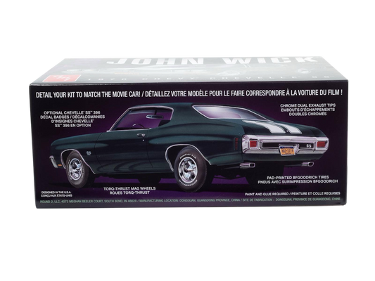 1:25 Scale 1970 John Wick Chevrolet Chevelle Plastic Model Kit