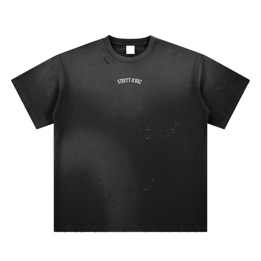 Hand-Frayed Sunfade Paint Splatter T-Shirt