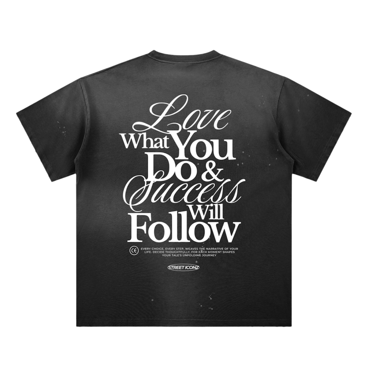 Hand-Frayed Sunfade Paint Splatter T-Shirt